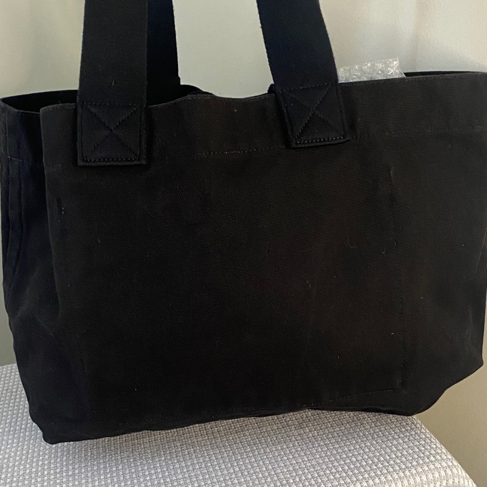 All Saints Logo Black Canvas Tote - Picture 7 of 10